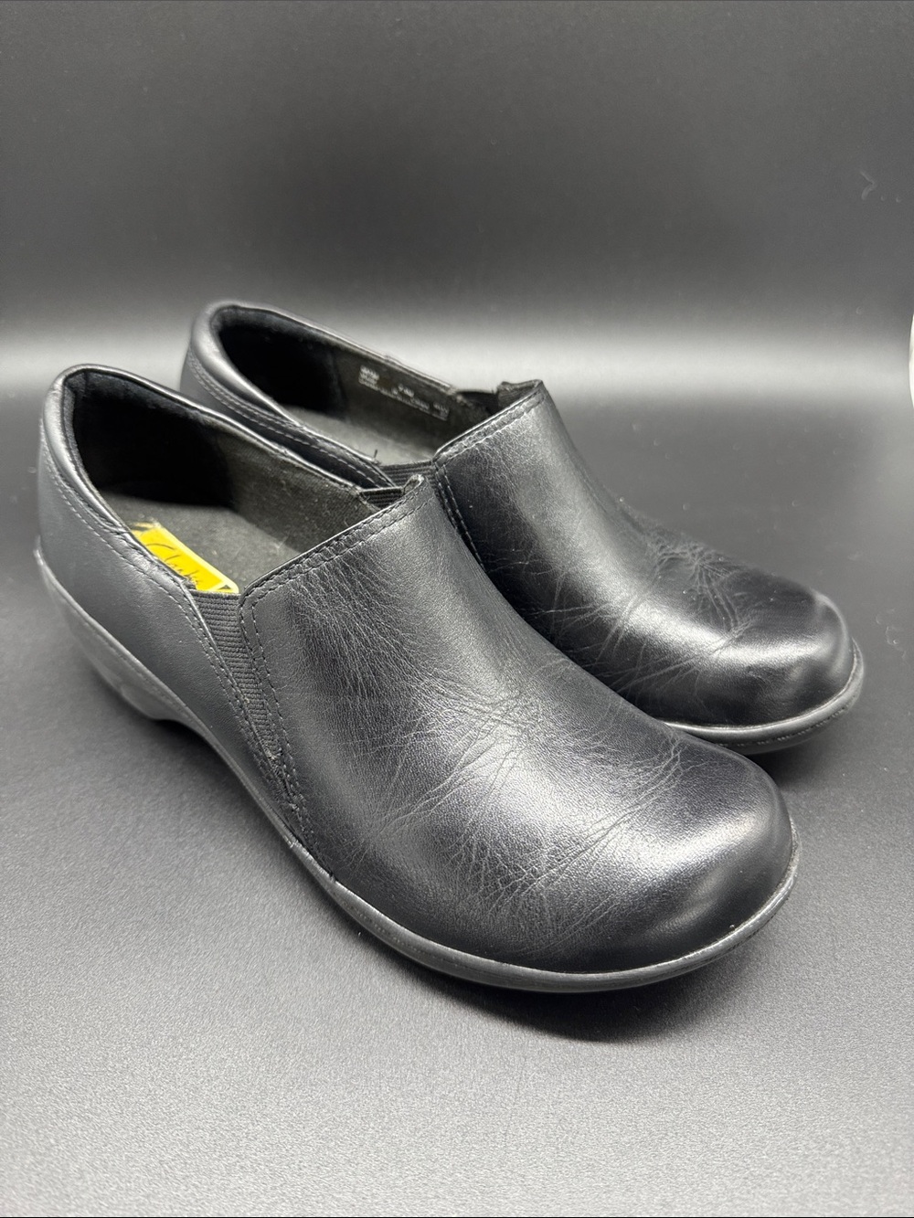 Clarks Grasp Chime Black Slip Resistant Work Clogs Sz 7.5